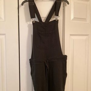 Black Sweatpants Overalls